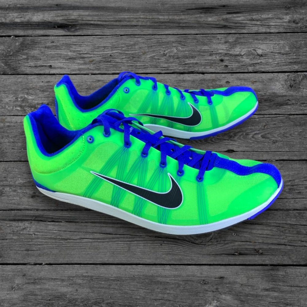 Nike Zoom Victory XC Track & Field Spike Shoes - Electric Green/Blue (Brand New)
